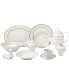 Фото #1 товара Porcelain China 57 Piece Gloria Wavy Dinnerware Set, Service for 8
