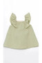 LCW baby Kare Yaka Kolsuz Çiçek Desenli Kız Bebek Elbise