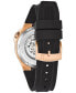ფოტო #7 პროდუქტის Men's Automatic Black Silicone Strap Watch 46mm 98A177