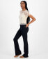 Juniors' High-Rise Flare-Hem Jeans onyx black, 11 - фото #3