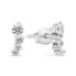 Charming silver earrings with zircons EA968W