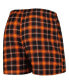 Фото #4 товара Men's Black, Orange San Francisco Giants Ledger Flannel Boxers