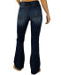 Фото #2 товара Juniors' High-Rise Exposed-Button Flare-Leg Denim Jeans