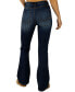 Juniors' High-Rise Exposed-Button Flare-Leg Denim Jeans