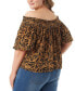 Фото #2 товара Trendy Plus Size Rosiya Off-The-Shoulder Top