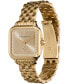 Women's Soft Square Gold-Tone Stainless Steel Bracelet Watch 28mm