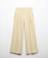 Фото #4 товара Women's Striped Linen-Blend Pants