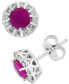 EFFY® Tanzanite (9/10 ct. t.w.) & Diamond (1/3 ct. t.w.) Stud Earrings in 14k White Gold (Also available in Ruby, Emerald & Sapphire)