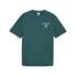 Puma Classics Cafe Graphic Crew Neck Short Sleeve T-Shirt Mens Green Casual Tops