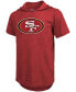 Фото #3 товара Men's Deebo Samuel Scarlet San Francisco 49Ers Player Name Number Tri-Blend Hoodie T-shirt