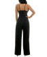 ფოტო #2 პროდუქტის Women's V-Neck Sleeveless Tie-Waist Jumpsuit