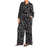 ფოტო #1 პროდუქტის Plus Size Printed Wide Leg Pant