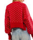 ფოტო #2 პროდუქტის Women's Patterned Easy Street Cropped Sweater