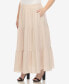 Plus Size Pleated Tiered Maxi Skirt