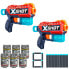 ZURU X-Shot Excel - Pack Of 2 Kickback Pistols + 6 Cans