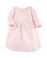 Baby Girls Cotton Dresses, Metallic Navy Pink