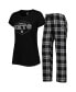 ფოტო #1 პროდუქტის Women's Black, Gray Brooklyn Nets Badge T-shirt and Pajama Pants Sleep Set