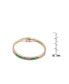 ფოტო #2 პროდუქტის Cubic Zirconia Sterling Silver 14K Gold Plated Emerald 5 x5 Bracelet