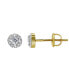 Фото #3 товара Flow Flare 14k Yellow Gold 0.26 cttw Certified Natural Diamond Stud Earring for Men/Women Screw Back