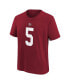 Big Boys Trey Lance Scarlet San Francisco 49ers Team Player Name and Number T-shirt