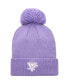 Фото #1 товара Men's Purple Pittsburgh Penguins 2021 Hockey Fights Cancer Cuffed Knit Hat with Pom