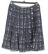 Tory Burch Womens Normandy Plaids Blue Rhodes Silk A-Line Skirt Size 0