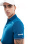 Tommy Hilfiger tipped slim polo shirt in turquoise