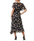 ფოტო #2 პროდუქტის Women's Floramae Floral Ruffle-Trim Midi Dress