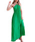 Фото #1 товара Women's Kelly Green Halterneck Twist Maxi Cover-Up