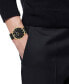 ფოტო #5 პროდუქტის Unisex Swiss Black Leather Strap Watch 40mm
