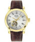 ფოტო #1 პროდუქტის Men's Madison Swiss Automatic Brown Leather Strap Watch 39mm