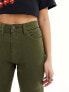 Фото #5 товара Noisy May Moni high waisted ultility cargo jeans in khaki