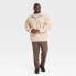 Фото #2 товара Men's Big & Tall High Pile Fleece Pullover Sweatshirt - Goodfellow & Co Cream LT