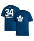 Фото #1 товара Men's Auston Matthews Blue Toronto Maple Leafs Fresh Name and Number T-shirt