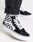 Фото #2 товара Vans SK8-Hi Platform trainers in black and white checkerboard