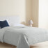 Duvet cover with narrow stripes