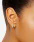 ფოტო #3 პროდუქტის 2-Pc. Set Knife Edge Small Hoop Earrings in Sterling Silver & 18k Gold-Plated Sterling Silver