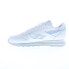 Reebok Classic Leather Clip V2 Womens White Leather Lifestyle Sneakers Shoes 6.5