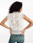 Only lace detail top in white