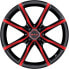 Фото #2 товара Колесный диск литой Mak Milano 4 black and red 4.5x15 ET35 - LK4/100 ML54.1