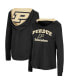 Фото #4 товара Women's Black Purdue Boilermakers Catalina Hoodie Long Sleeve T-Shirt