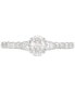 Фото #3 товара Кольцо Macy's Diamond Oval Engagement White Gold
