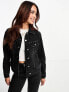 Lee co-ord denim jacket in black with stud detailing