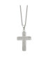 Polished with CZ Cross Pendant on a Cable Chain Necklace