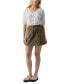 Women's Drawstring-Waist Cargo Mini Skirt