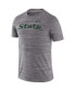 Men's Charcoal Michigan State Spartans Big and Tall Velocity Space Dye Performance T-shirt