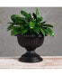 Outdoor Grecian Urn, Planter/Flower Pot, Plastic, Black, 18"