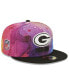 ფოტო #1 პროდუქტის Men's Pink, Black Green Bay Packers 2022 NFL Crucial Catch 59FIFTY Fitted Hat