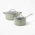 Фото #3 товара 7pc Nonstick Ceramic Coated Aluminum Cookware Set Sage Green - Figmint