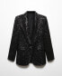 Фото #6 товара Women's Sequins Blazer